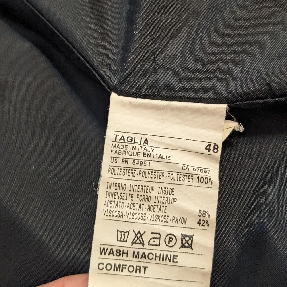 Sisley single breasted black suit jacket size 48 - Picture 4 of 9